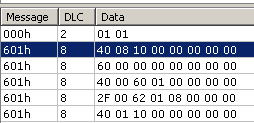 PCAN-View message (the blue marked one)