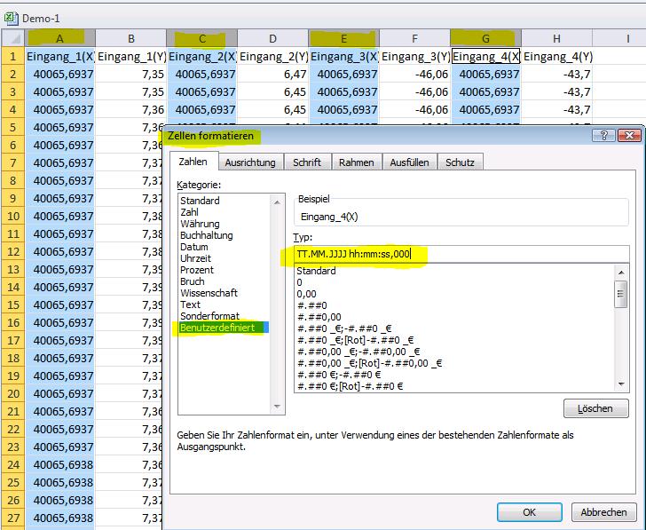 Excel-Date/Time Format
